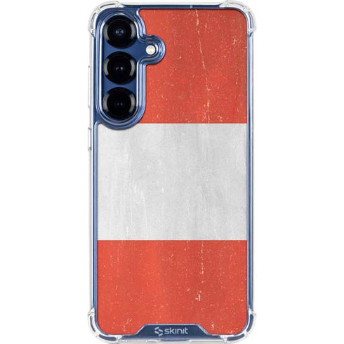 Distressed Austria Flag Galaxy S25 Clear Case